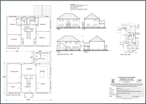 Baylham architectural drawings planning permission new detached dwelling
